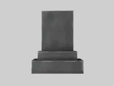 Hand Painted Gravestone Free low-poly 3D model