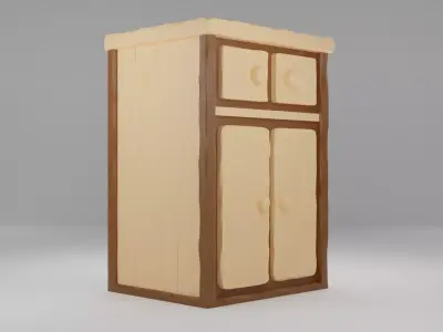 Wooden Closet 3D print model