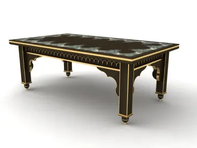 Wooden Arabian Table 3D model