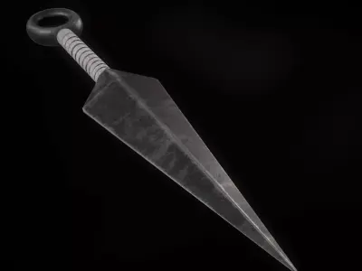 kunai ninja weapon Low-poly 3D model purchase
