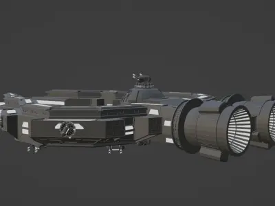 Star Wars Ship Low Poly Look 3D model