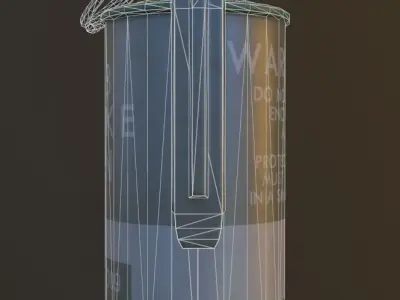 Green M18 Smoke Grenade USA PBR VR  AR  Games 3D model