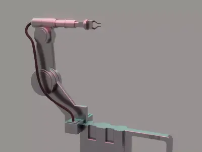 SCI FI ROBOTIC ARM AND PICKING MACHINE 3D model