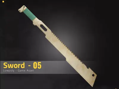 Sword-05 Low-poly 3D model