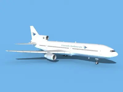 Lockheed L-1011 Garuda Indonesia 3D model