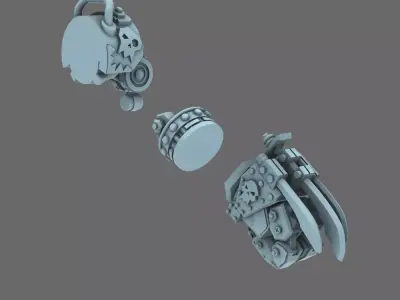 SO Blue Lads Elf Loot Power Claw Arm LEFT 3D print model
