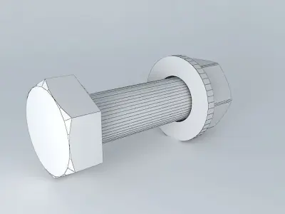 M 8 x 30 mm hex head screw Free 3D model