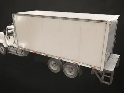 Classic Cargo Truck Low-poly 3D model
