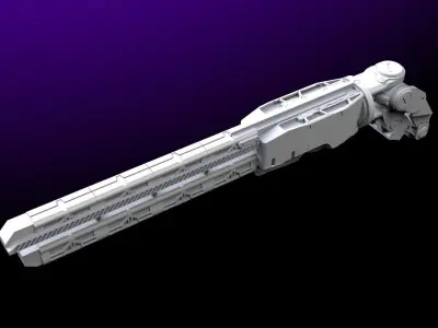 Railgun gun Free 3D print model