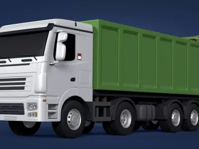 Truck - Garbage Vehicle -- Generic Design 3D model