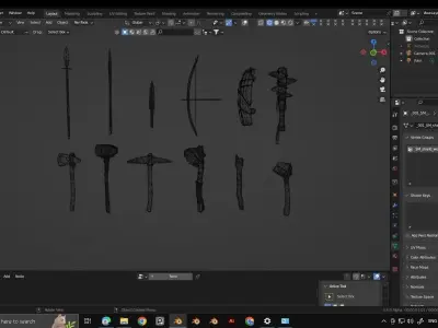 Barbarian Weapon Pack 3D model