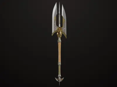  Battle Axe10 All PBR Unity UE Textures Included Low-poly 3D model