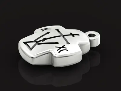 Double cross Mother of God Icon Pendan 1509 3D print model