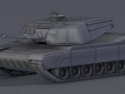 M1 Abrams Tank 3D Model Free low-poly 3D model