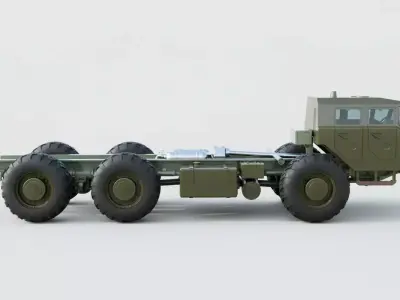 MAZ-543M-1 Military Truck Chassis 3D Model 3D print model