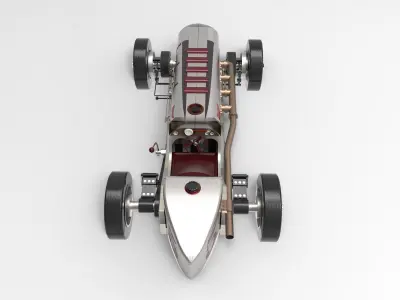 Old Racing Car Free 3D model