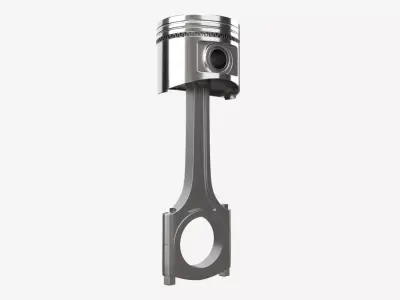 Piston with rod 3D model
