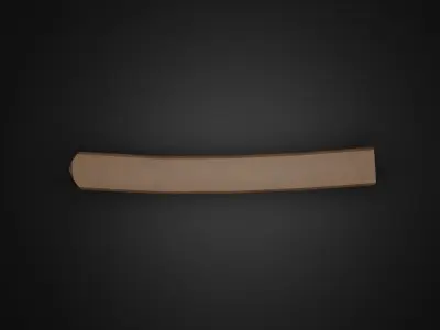 Tanto Nodotachi Japanese Short Katana Low-Poly Low-poly 3D model