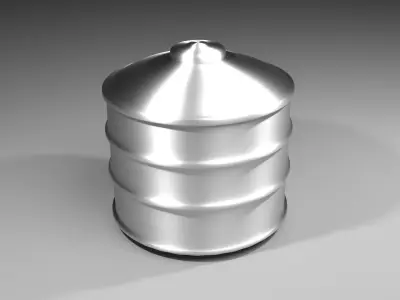 Steel Water Tank 2 3D model