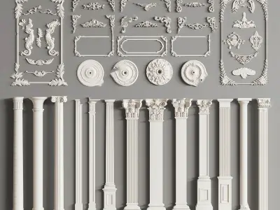 detail arch classical  2D 3D Free 3D model