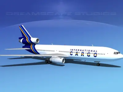 Douglas DC-10 International Cargo 3D model