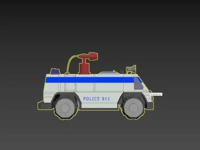 armored car Free low-poly 3D model