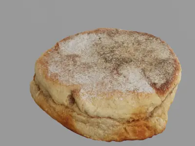Photorealistic English Muffin - 5 LODs Free low-poly 3D model