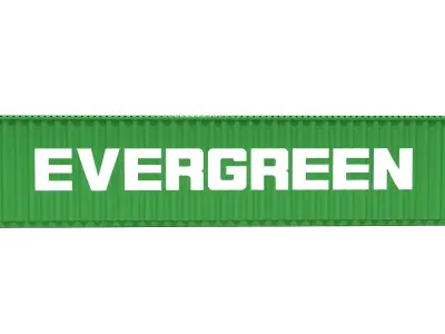 Shipping Container Evergreen 3D model