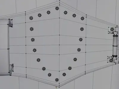 Cross Shield Low-poly 3D model