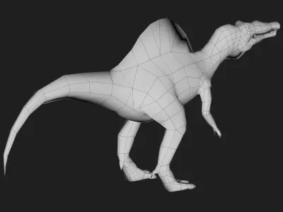 dinosaur Low-poly 3D model 22
