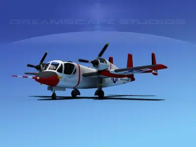 Grumman OV-1D Mohawk V05 3D model