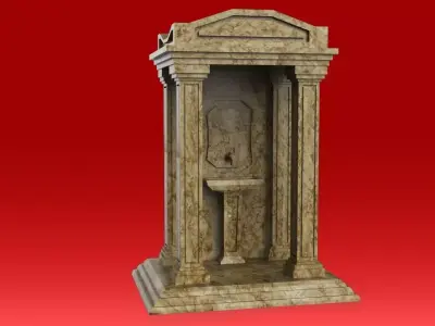 Old Style Fountain Low-poly 3D model