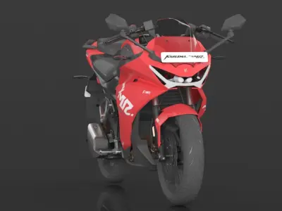 Hero Karizma XMR Bike Turbo Red Booking for Ex-Showroom Price Low-poly 3D model