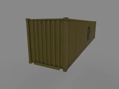 Low-Poly Painted Container Low-poly 3D model