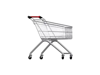 Shopping Cart 3D model 2