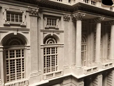 Classic Baroque Palace Facade Free 3D model