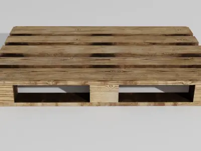 Wooden pallet 02 3D model purchase