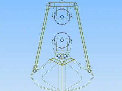 Clamshell buckets 3D model