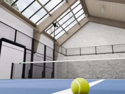 Indoor Padel Court Low-poly 3D model