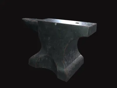 Medieval Anvil Low-poly 3D model