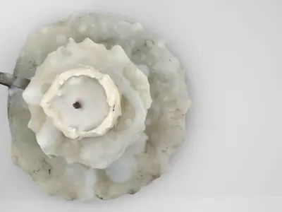 Candleholder medieval Low-poly 3D model