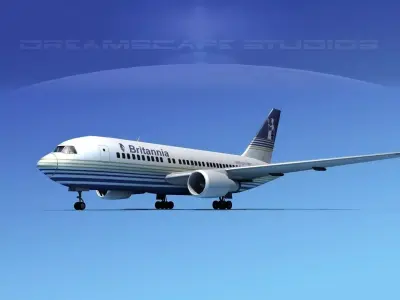 Boeing 767-100 Britannia Airways 3D model