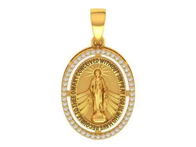  Saint Marry Pendant 3D print model