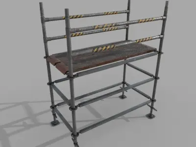 Metal Scaffolding - 2 parts  Low-poly 3D model