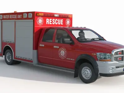  Dodge Ram 1500 Fire 3D model
