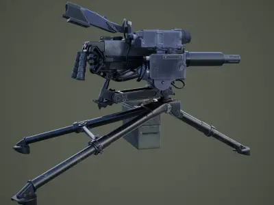MK47 grenade launcher 3D model