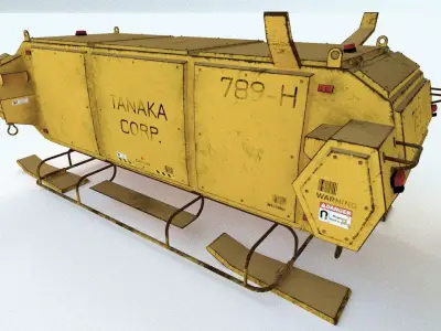 futuristic transport spacecraft 3D model