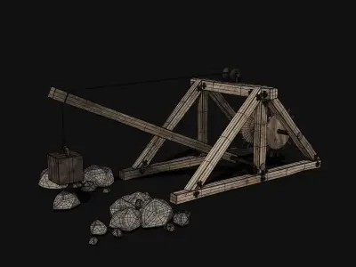 QUARRY MINE MACHINES CONSTRUCTION TOOL MACHINERY COLLECTION Low-poly 3D model
