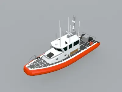 First Response Safe Boat Ship LOWEST Low-poly 3D model