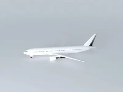 Template - Boeing 777-200LR Free 3D model purchase